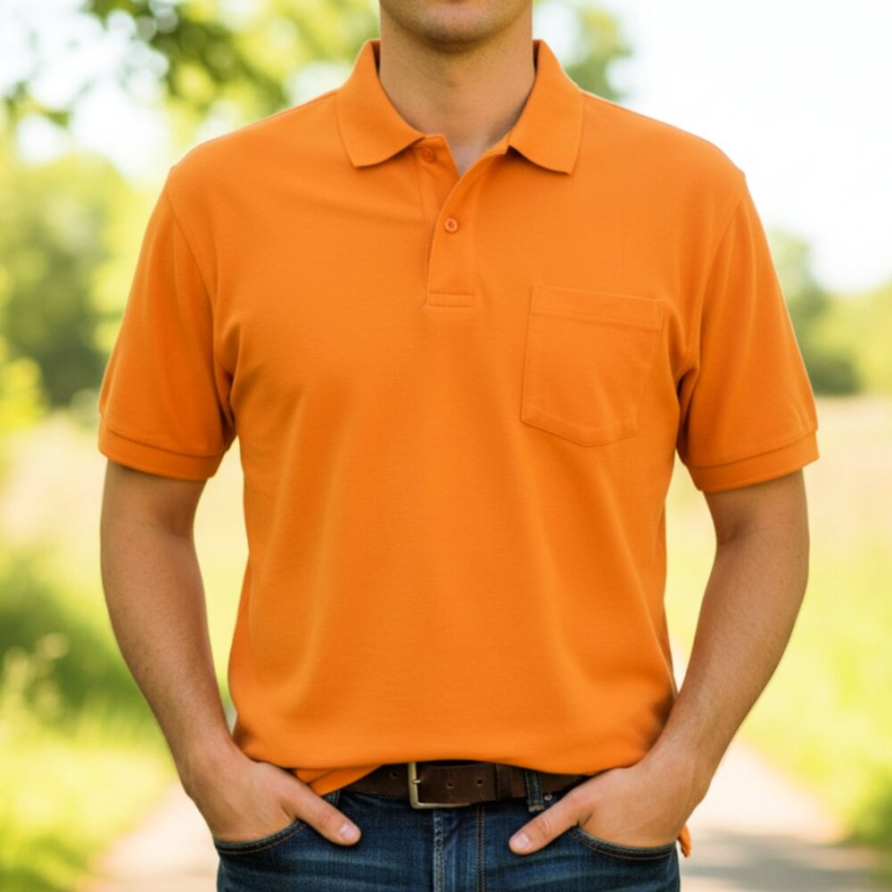 Under Armour Polo Shirt Men’s XL Orange Charged Scramble HeatGear Pocket Golf‎